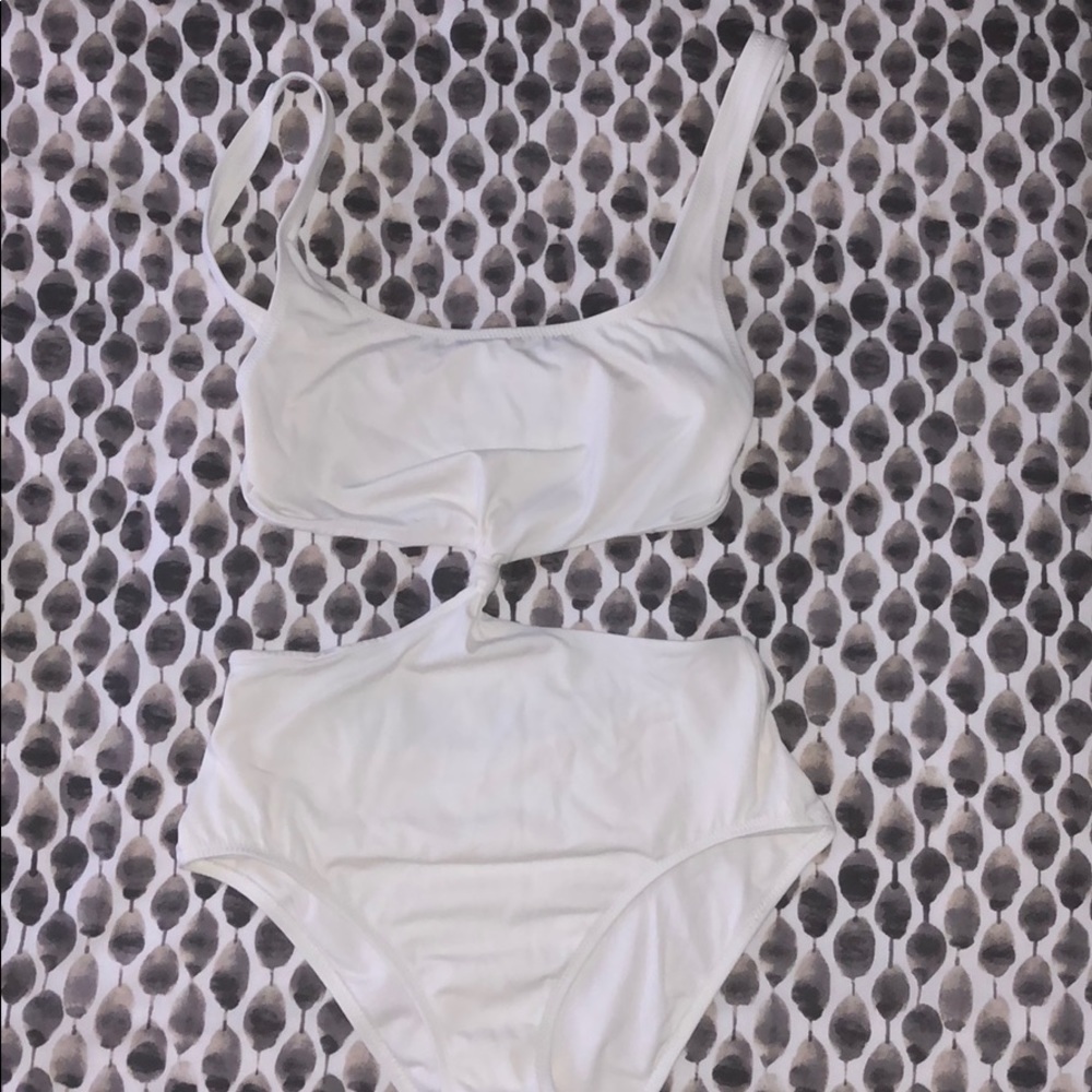 Solid and Striped Cut Out One-Piece